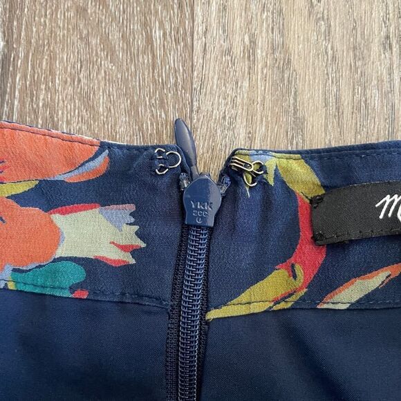 Madewell Silk Atrium Midi Skirt in Bird of Paradise - Size: 0 - Picture 6 of 7